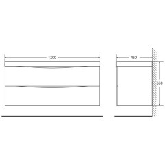 Тумба с раковиной BelBagno Marino 120 bianco lucido