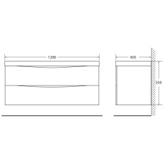 Тумба с раковиной BelBagno Marino 120 bianco opaco