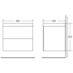 Тумба под раковину BelBagno Regina 60 bianco opaco REGINA-600-2C-SO-BO-P