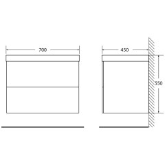 Тумба с раковиной BelBagno Regina 70 bianco opaco