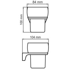 Стакан WasserKRAFT Elbe K-7228