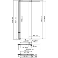 Шторка на ванну WasserKRAFT Main 41S02-80