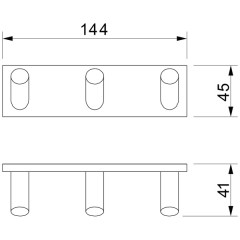 Крючок тройной Novella Edizione cubo EC-07111