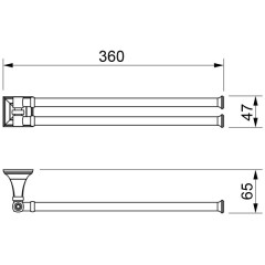Полотенцедержатель двойной поворотный Novella Imperiale IM-16111