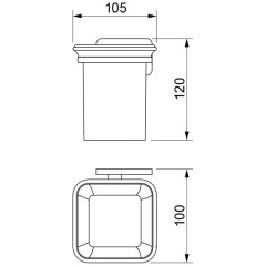 Стакан настенный Novella Saggio SG-01111