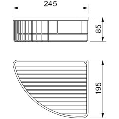 Полка металлическая угловая Novella Cesta CS-14211