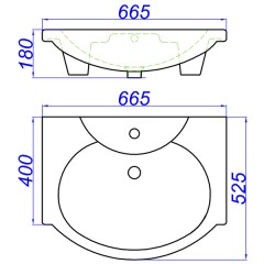 Раковина мебельная VitrA Arkitekt 66 4047B003-0001