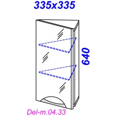 Зеркало-шкаф Aqwella Дельта 45 угловой Del-m.04.33