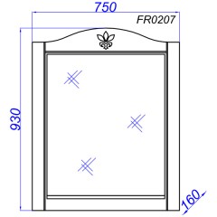 Зеркало Aqwella Франческа 75 FR0207