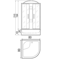 Душевая кабина River Dunay 80/43 ТН