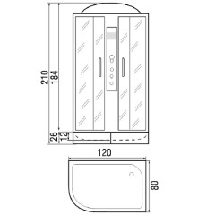 Душевая кабина River Dunay 120/80/26 ТН R