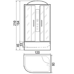 Душевая кабина River Dunay 120/80/46 ТН R