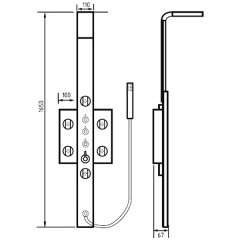 Душевая панель Am.Pm Tender W45P-3-163S