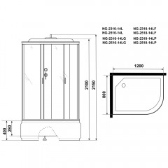 Душевая кабина Niagara Classic NG-3520-14L