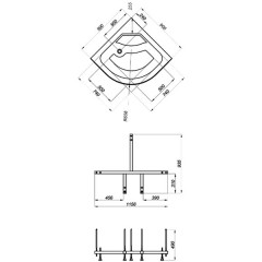 Душевая кабина Triton Вирго 3 Стандарт графит 90x90