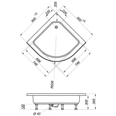 Душевая кабина Triton Ультра В3 ДН4 90x90