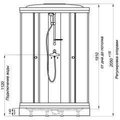 Душевая кабина Triton Стандарт А3 ДН3 полосы 90x90