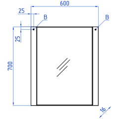 Зеркало Style Line Лотос 600 шёлк зебрано ЛС-00000486