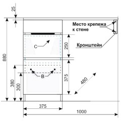 Тумба под раковину Style Line ElFante Даллас 100 напольная белый СС-00000514