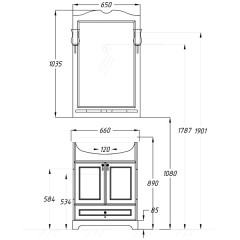 Зеркало Opadiris Клио 65 белёный бук Z0000004117