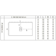 Поддон из литьевого мрамора GooDDooR Flow 120x80 чёрный