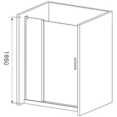 Душевая дверь GooDDooR Mokka WTW-110-C-WE