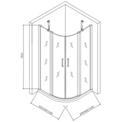 Душевое ограждение GooDDooR Pandora R-90-C-CH