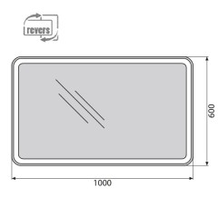 Зеркало BelBagno SPC-MAR-1000-600-LED-BTN