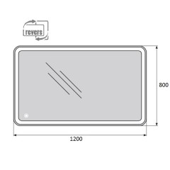 Зеркало BelBagno SPC-MAR-1200-800-LED-TCH