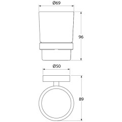 Стакан настенный Iddis Calipso CALMBG1i45