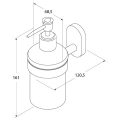 Дозатор жидкого мыла настенный Iddis Mirro Plus MRPSBC0i46