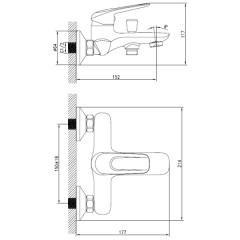 Смеситель для ванны Iddis Male MALSB00i02