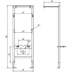 Инсталляция Cersanit Vector + унитаз Cersanit Delfi S-SET-DEL/Vec/TPL/En-Wh-w