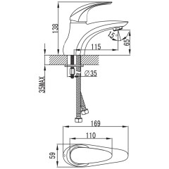 Смеситель для раковины Iddis Leaf LEASB00i01