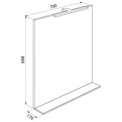 Зеркало Iddis Custo 70 CUS70W0i98