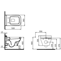 Унитаз подвесной Bocchi Scala Arch 1080-002-0129 белый матовый