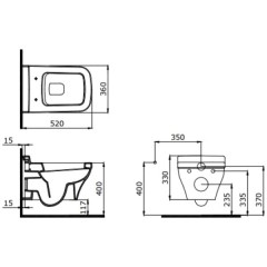 Унитаз подвесной Bocchi Scala Arch 1080-012-0129 оранжевый