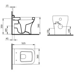 Унитаз приставной Bocchi Scala 1249-025-0129 кофейный