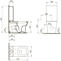 Унитаз Bocchi Scala Arch 1133-001-0129 белый