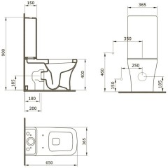 Унитаз Bocchi Scala Arch 1133-002-0129 белый матовый