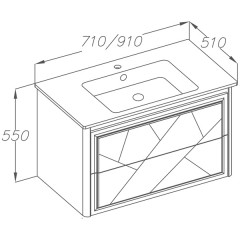 Комплект мебели Opadiris Smile Луиджи 70 белый