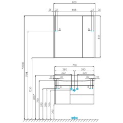 Тумба под раковину Акватон Беверли 80 1A235501BV010