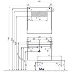 Зеркало Акватон Капри 80 таксония темная 1A230402KPDB0