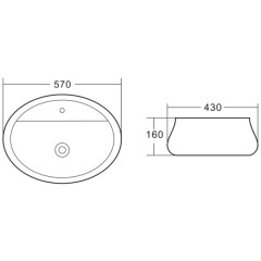 Раковина накладная BelBagno BB1399