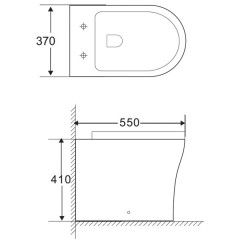 Унитаз приставной BelBagno Ancona BB1224CBR-P+BB2111SC безободковый