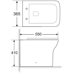 Унитаз приставной BelBagno Romano BB248CBR+BB2112SC безободковый