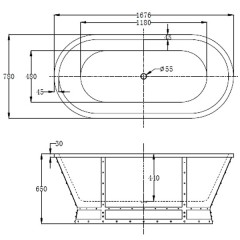 Ванна акриловая BelBagno BB35