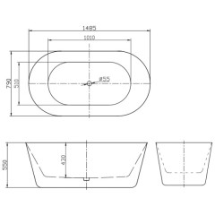 Ванна акриловая BelBagno BB305