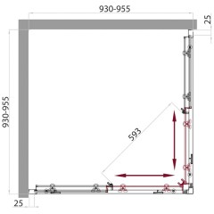 Душевой угол BelBagno Sela SELA-A-2-95-C-Cr