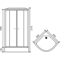 Душевая кабина Royal Bath RB90HK2-M-CH